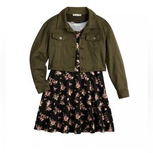 Floral Dress & Suede Jacket Set NWT (14)